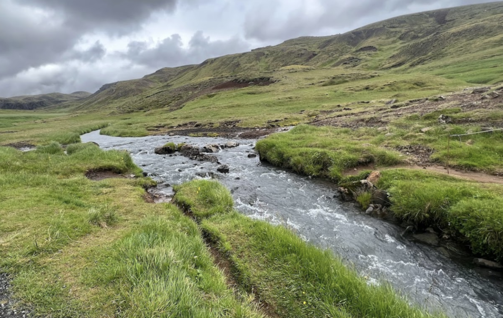 Reykjadalur Geothermal River in Iceland